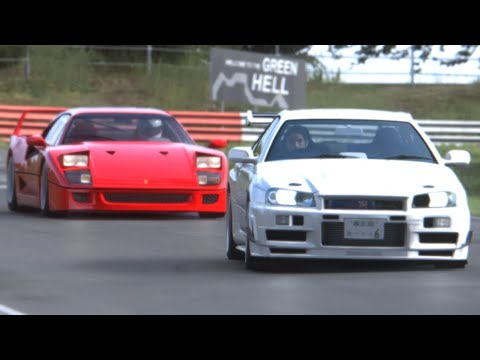 【bobup】ニッサン スカイライン2000 GT-R★フェラーリF40★ Ferrari F40 vs Nissan Skyline GT-R R34 at Nurburgring