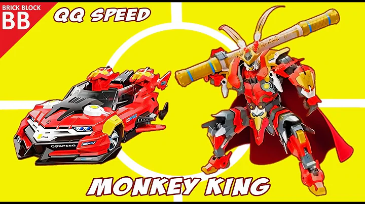 LEGO + Model Kit : Monkey King ⚡️ How to build a Lego car tutorial Qman 74021 QQ Speed Build