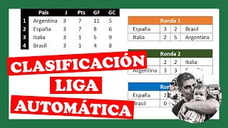 CLASIFICACIÓN AUTOMÁTICA de TORNEO ⚽ deportivo en Excel sin el uso de macros screenshot 5