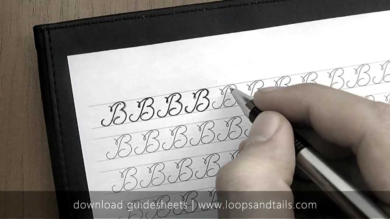 Learn cursive handwriting - Capital B