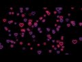 Flying heartheart background  neon light love heart background loop 3 hours