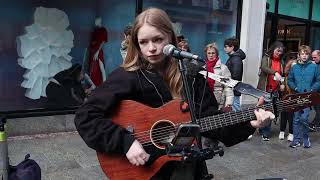 Coldplay Clocks Performed On Grafton Street By Sarah Fitzsimon.