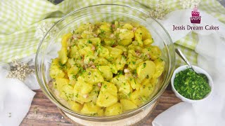 3 Traditional German Potato Salads -  German Potato Salad with mayo and without mayo