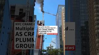 A crane caught fire, collapsed and crashed into a neighboring building in #NYC, and 5 were injured.