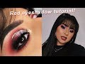 Red Eyeshadow Tutorial (Valentine&#39;s Day Makeup) | Alexandra Leyva