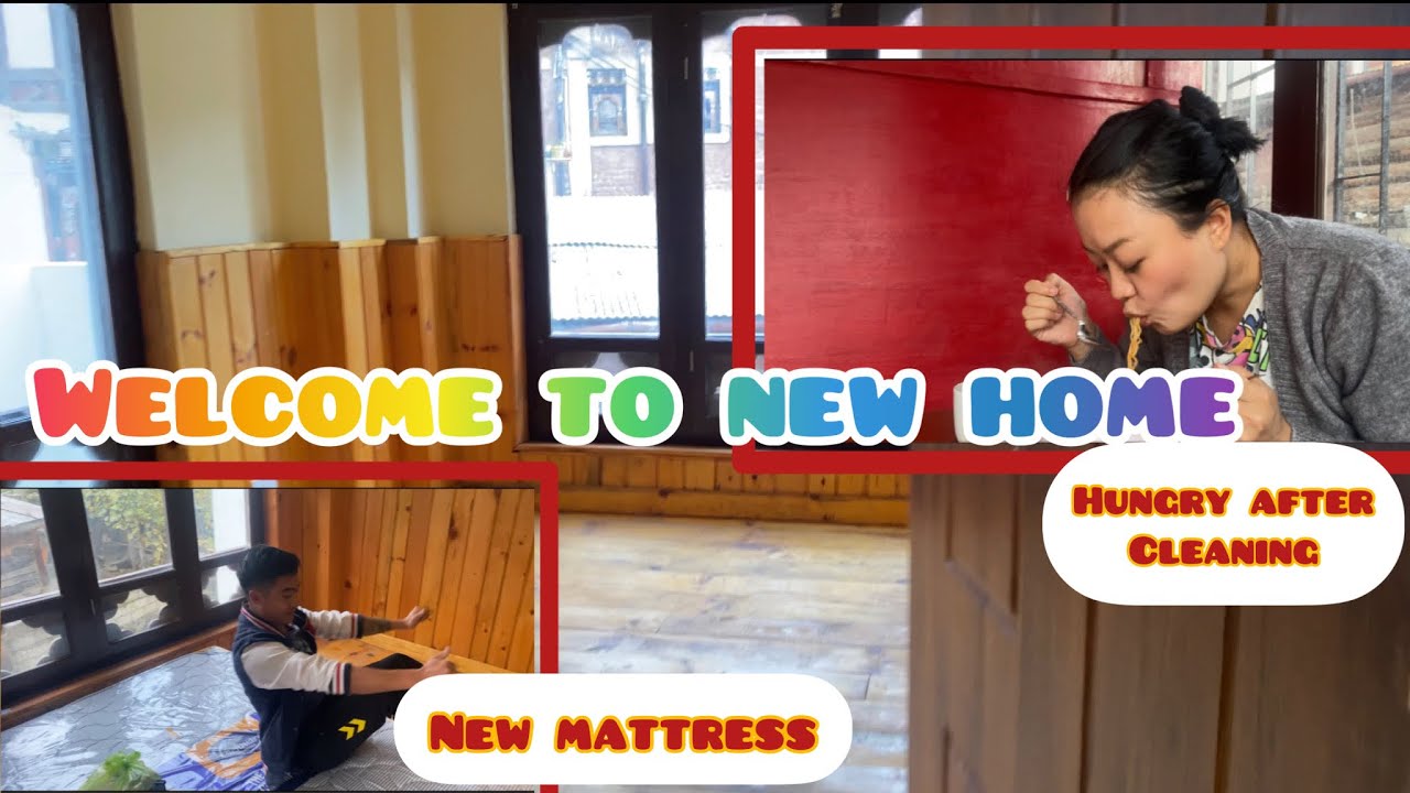 Cleaning new home to our new home he is happy to see new