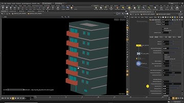 Houdini Procedural Building Digital Asset WIP 01