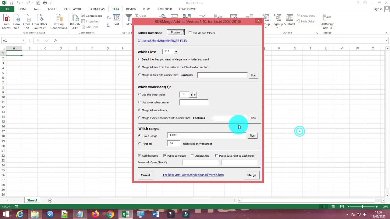 Cara super cepat menggabungkan beberapa sheet menjadi 1 sheet youtube