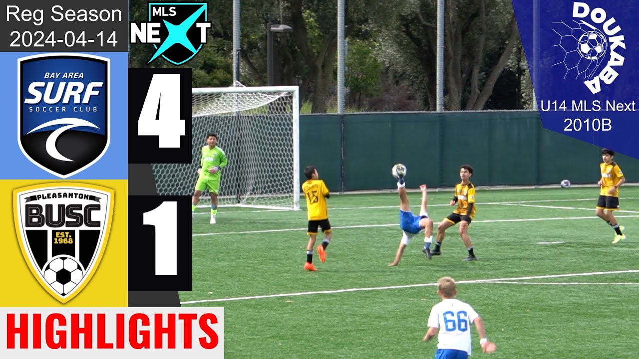 Bay Area Surf 10B 4-1 Ballistic United 10B | MLS Next U14 | 2024-04-14 | HL