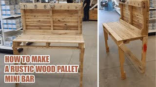 How To Make A Rustic Wood Pallet Mini Bar