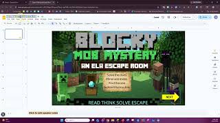 Editing Your Blocky Mob Mystery Google Slide Deck