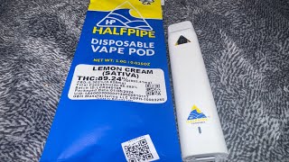 NEW HALFPIPE DISPOSABLE | LEMON CREAM HALFPIPE SATIVA DISPOSABLE | OFF THE RADAR REVIEWS