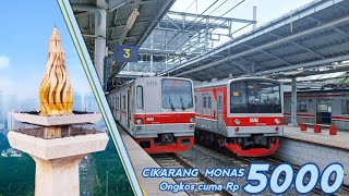 CIKARANG to MONAS route by KRL
