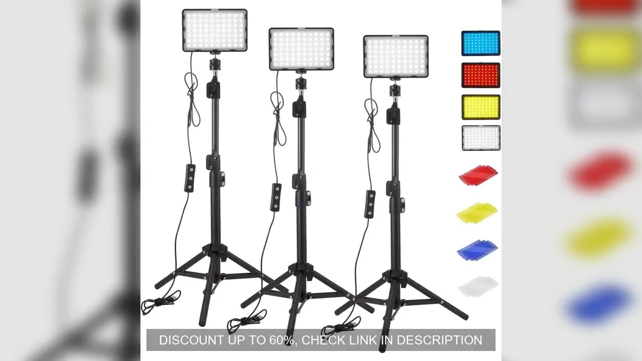 LED Photography Video Light Panel Lighting Photo Studio Lamp Kit With Tripod Stand RGB Filters For S