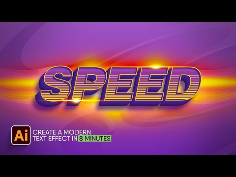 How to make Tilted Text with Adobe Illustrator : Modern Text Effect with Illustrator