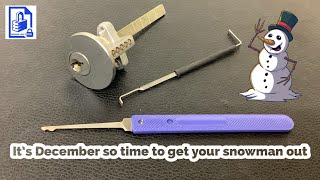 654. Unbranded Rim cylinder lock picked open with modified half snowman pick ☃️ Well it is December