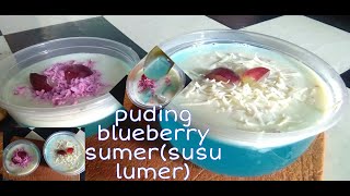 Resep Puding Blueberry Sumer Susu Lumerrasa Mantul & Gemooy