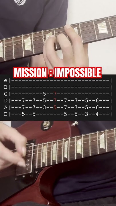 How To Play Mission Impossible On Guitar How to play Mission Impossible theme song on guitar - YouTube