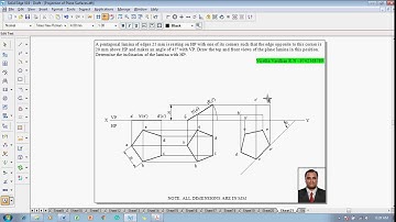 Example 21 on Projection of Plane Surfaces