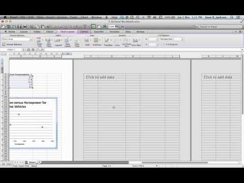 7.1.2 Scatter Plots and Linear Correlation with Excel