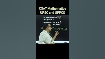 Calculation of Remainder by Binomial Theorem for UPSC CSAT Maths #upsc #csat #maths #shorts