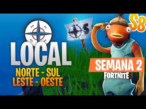 VISITE OS PONTOS NORTE, SUL, LESTE E OESTE MAIS DISTANTES DA ILHA | Fortnite | S8 | Desafio Semana 2