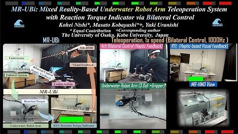 MR-UBi: Mixed Reality-Based Underwater Robot Arm Teleoperation System with RTI via Bilateral Control