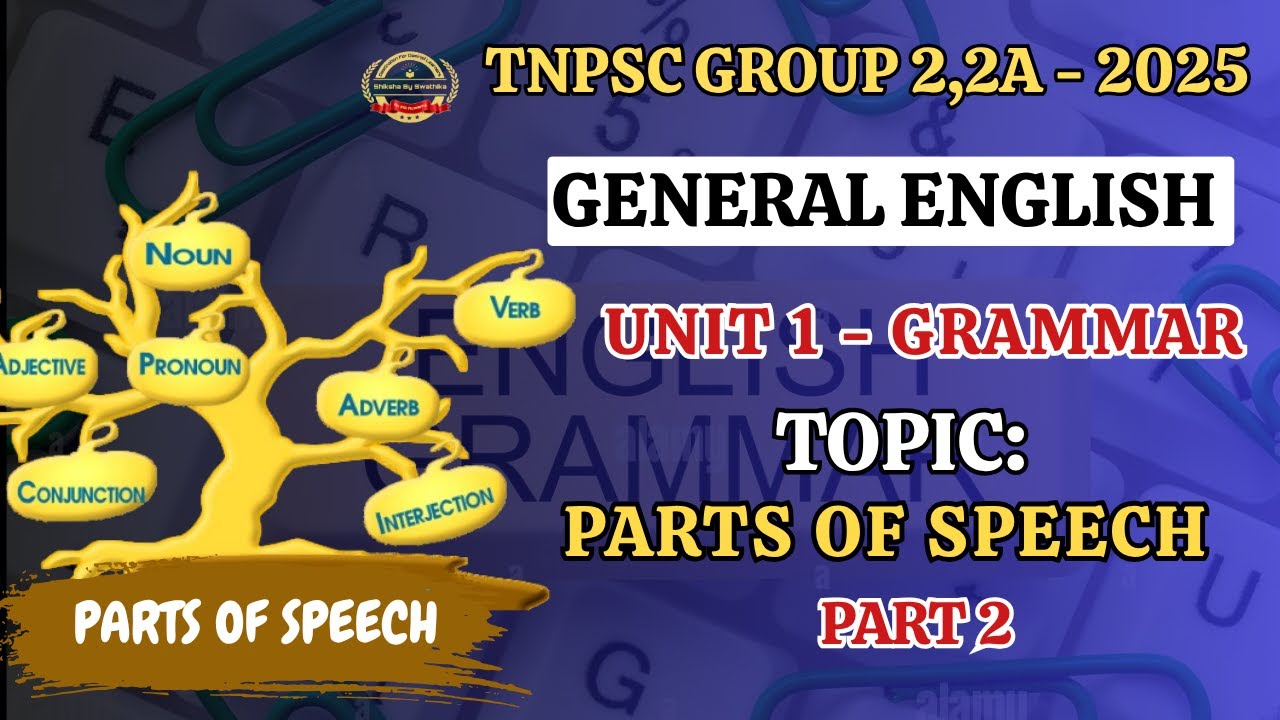 TNPSC GROUP 2,2A - GENERAL ENGLISH || UNIT I - GRAMMAR || CLASS 1 ...