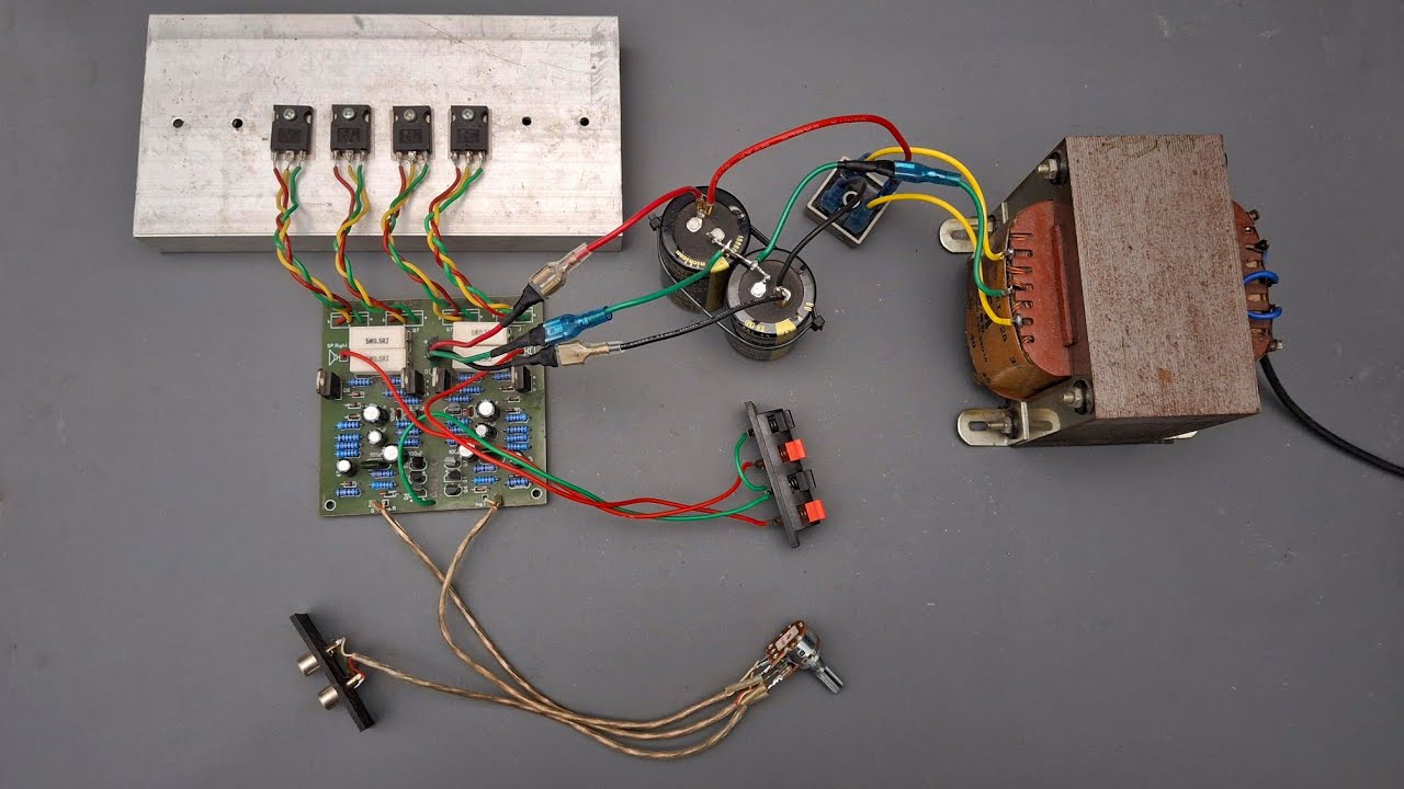 Cara merakit Power Amplifier Stereo Transistor Final TiP