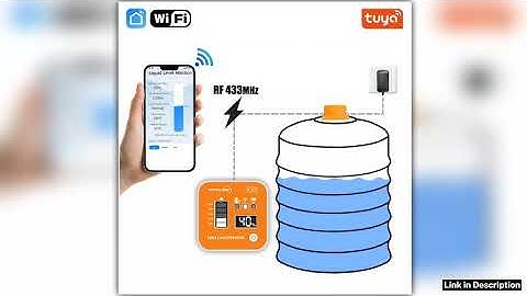 ME201R Tuya APP Ultrasonic Level Sensor with LCD Display Temperature Indicator Time Display For Wat