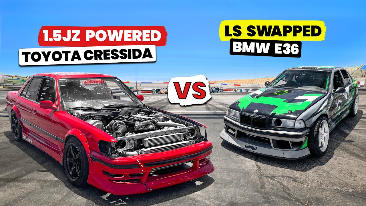 Freddy LSX's 600hp JZ Powered Cressida vs 400hp LS Swapped BMW