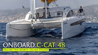 Sailing the CCat 48  a tour around this particularly light, sporty cruising cat