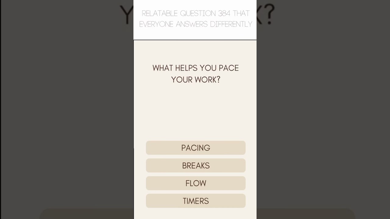 Relatable question 384 that everyone answers differently 