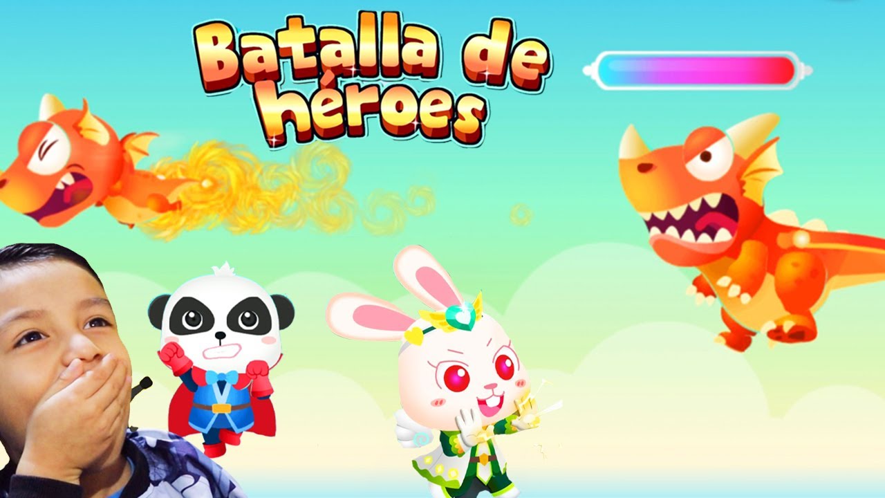 Jugando Batalla de Héroes del Pequeño Panda PARTE 3 | Juegos para Niños