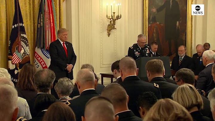 Pres. Trump awards Staff Sgt.Travis Atkins the Medal of Honor posthumously | ABC News
