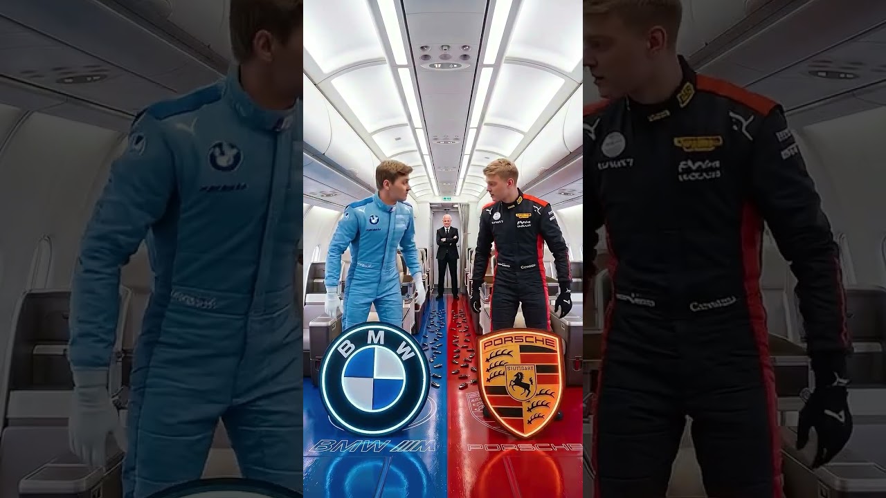 RED 🔴 or BLUE 🔵? ✈️🏎️ Porsche vs. BMW Plane Floor Battle! 🤯 #luxury #diy