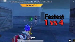Fastest 1vs4 in new update 3.1 | New Bgmi update #bgmi #viral #trending #1vs4 #update