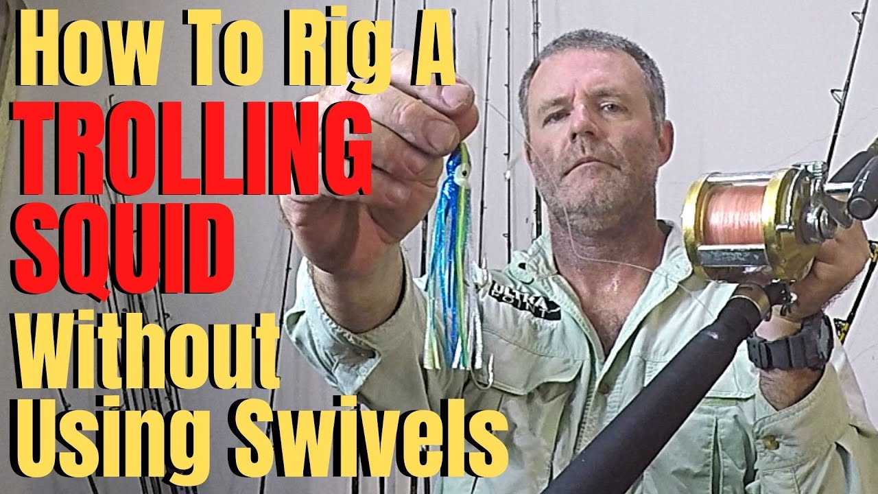 How To Rig a TROLLING SQUID Without Swivels Best Saltwater Fishing
