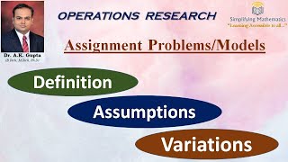 Famous Assignment Problems: Introduction, Assumptions and Variations/Assignment Problems - Part 1 Profile
