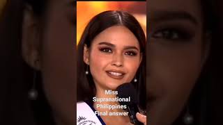 Miss Supranational final Q&amp;A | Miss Philippines #shortvideo