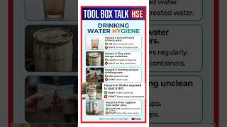 Drinking Water Hygiene // Tool Box Talk // Construction Safety
