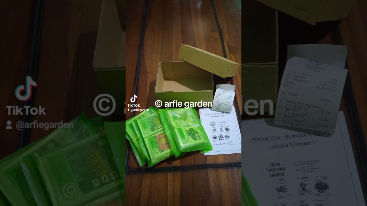 packing order benih tanaman di arfie garden 