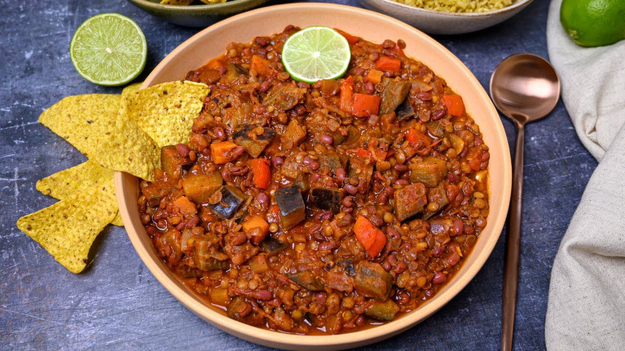 Easy Aubergine Chilli. Best Chilli Sin Carne.(Vegan) YouTube