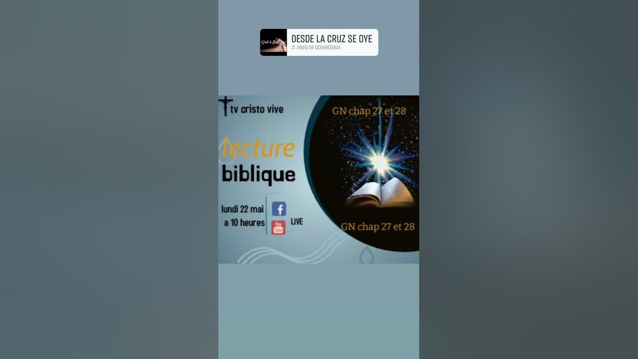 Le 22 mai à 10 h Lecture biblique dieu vous bénisse amen - YouTube