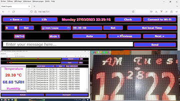 P3 Matrix 128x64 DHT11 DHT22 RTC DS1307 SD CARD SPIFFS UTFT Fonts Wifi WebServer