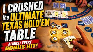 I CRUSHED the Ultimate Texas Hold’em Table | Almost Every Bonus Hit! screenshot 2