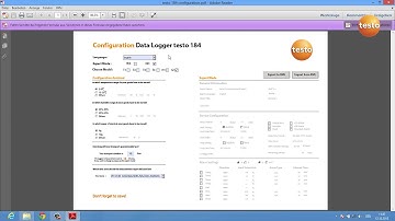 Datenlogger testo184: Konfiguration (1/4) | Be sure. Testo