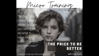 Effective Thinking: Micro Session 2 (Weekly Roar 109)
