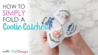 How to fold a Cootie Catcher or fortune teller\/ Comment plier un Coin-Coin