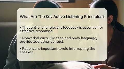 What Are The Key Active Listening Principles? - The Personal Growth Path